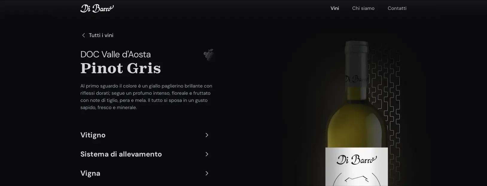 Select wines page